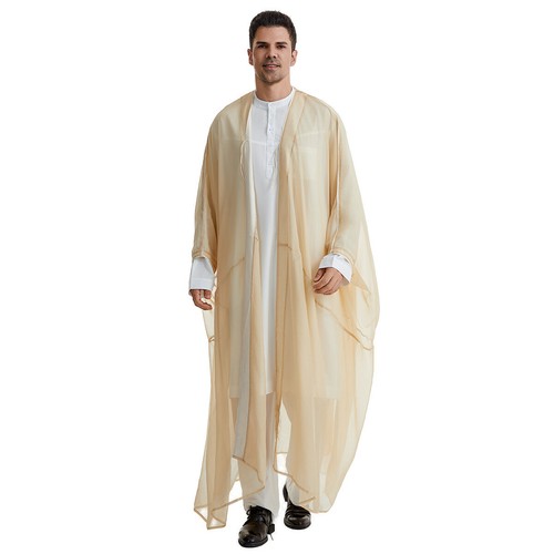 Men Thobe Jubbah Islamic Jubba Dishdash Muslim Abaya Kaftan Daffah Saudi Kimono - Picture 158 of 165