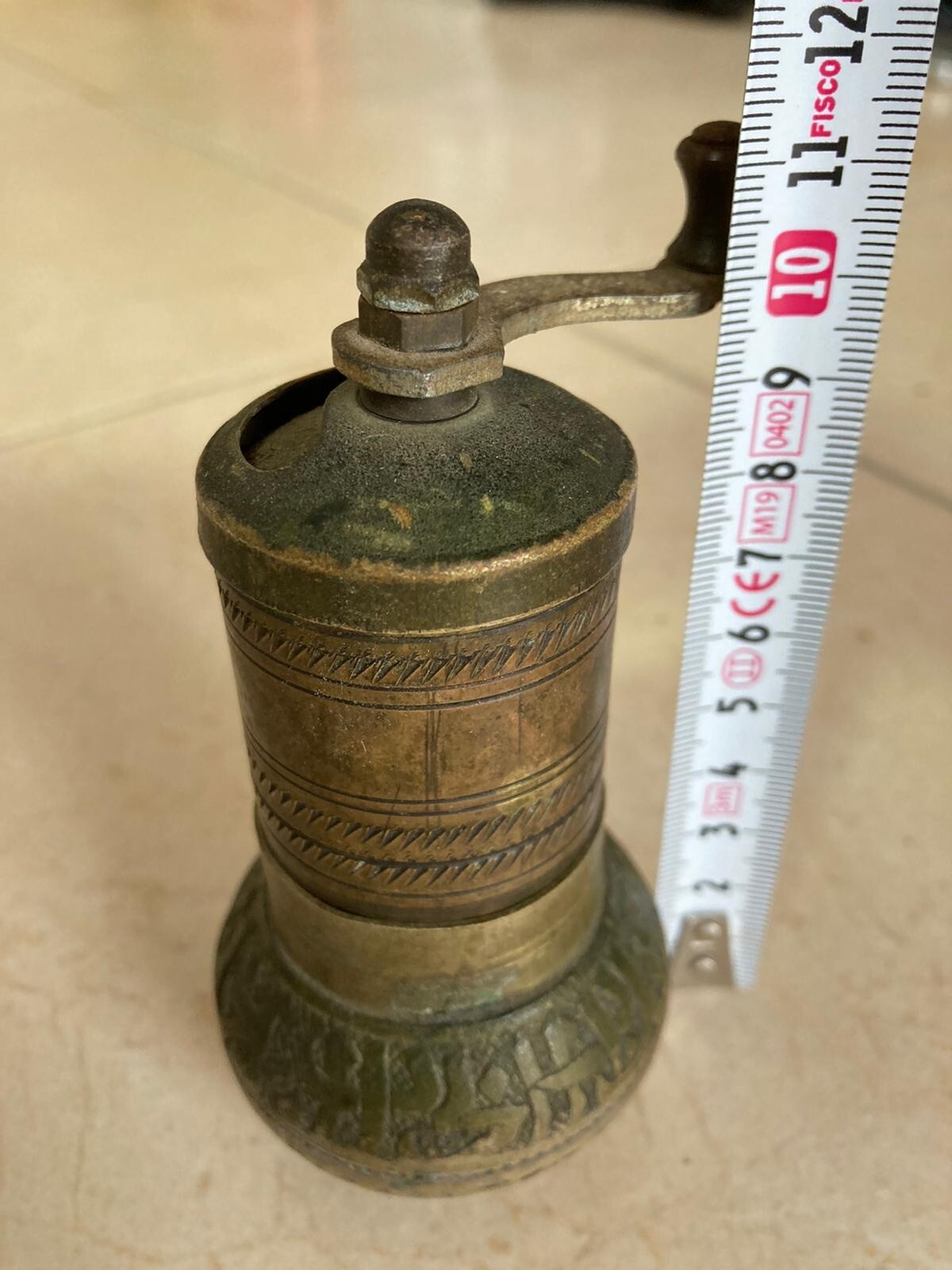 Antique Brass Turkish Coffee Grinder Islamic Arabic Script 300gr eBay