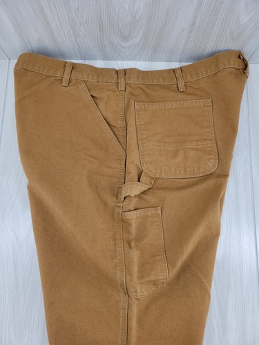 Men's CARHARTT B11BRN Canvas Carpenter Canvas Pants Jeans Sz 42x32 - Picture 10 of 10