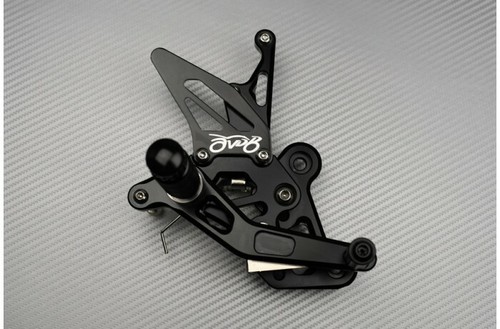 Supporto Pedane Arretrate Regolabili Nero SUZUKI GSX-S 750 GSXS WC50 2017-2021 - Picture 3 of 6