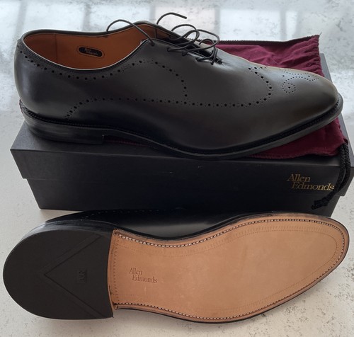 ALLEN EDMONDS Men’s Black Fairfax Leather Lace Up Shoes Size US16D. BNIB