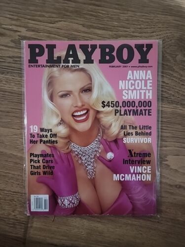 Playboy Magazine Feb 2001 Cover Anna Nicole Smith Playmate: Lauren Michelle Hill - Afbeelding 1 van 10