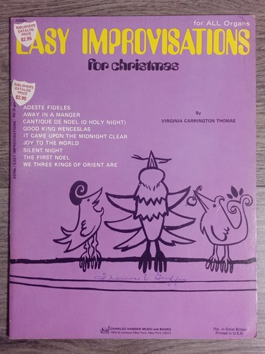 1940's Christmas Easy Improvisations All Organs Sheet Music Song Book Vtg 1949 - Picture 1 of 4