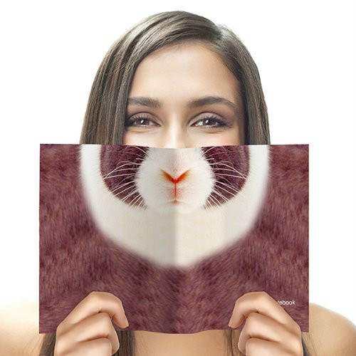 MollaSpace Sniffing Notebook RABBIT 5.8X8.3 inches disguise yourself behind book - Picture 1 of 3