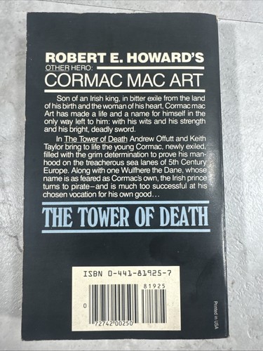 Robert E. Howard's Cormac Mac Art - The Tower of Death - Andrew Offutt Ace PB 1st - Bild 2 von 15