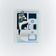 KENNETH GAINWELL 2021 ENCASED Triple Memorabilia 3-Color Patch Sapphire #/50 RC