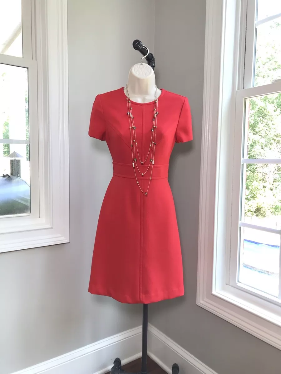 Eliza J Red Short Sleeve Sheath Dress Women s 2 eBay