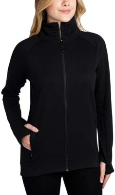Kirkland Signature Ladies' Fleece Full Zip Jacket - Black
