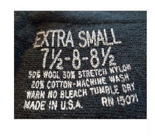 6 Pr Blk US Military Wool Blend Cushion Sole Socks Fit to Man Sz 7.5 Woman 8.5 - Picture 4 of 5