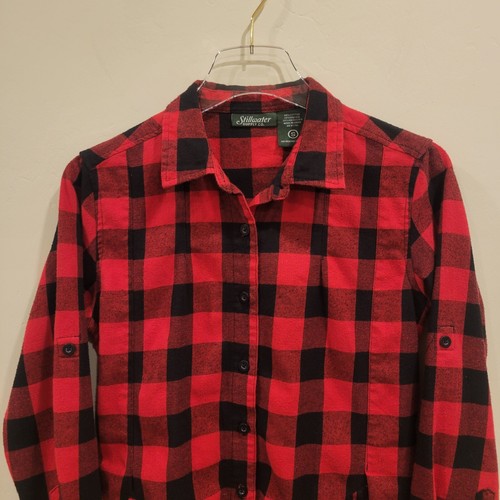 Stillwater Supply Co. Buffalo Plaid Tunic Top Small Red Black Check Holiday - Picture 2 of 9