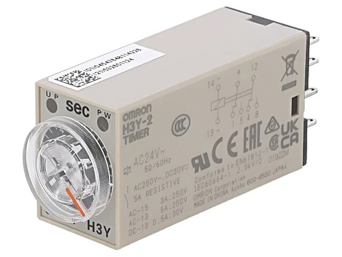 H3Y-2 AC24 10S Time Relay 0.5-10s DPDT 24VAC Number of Operating Modes: 1 IP4...
