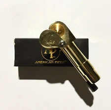 ORIGINAL AMERICANPIPES(tm) DELUXE  SOLID  BRASS WITH STORAGE AND A POKER