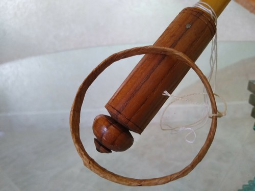 Wagasa Ombrello antico giapponese carta xilografia dipinto a mano bamboo cina - Foto 12 di 12