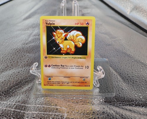 Pokémon TCG Vulpix Card 68/102 Base Set 1st Edition Common Shadowless LP+ WotC - Picture 1 of 16