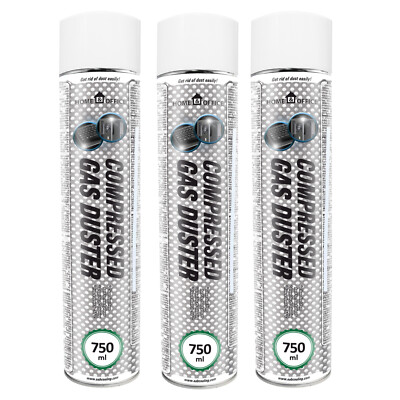 3x AABCOOLING H&O Compressed Gas Duster 750ml DRUCKGASREINIGER DRUCKLUFT SPRAY