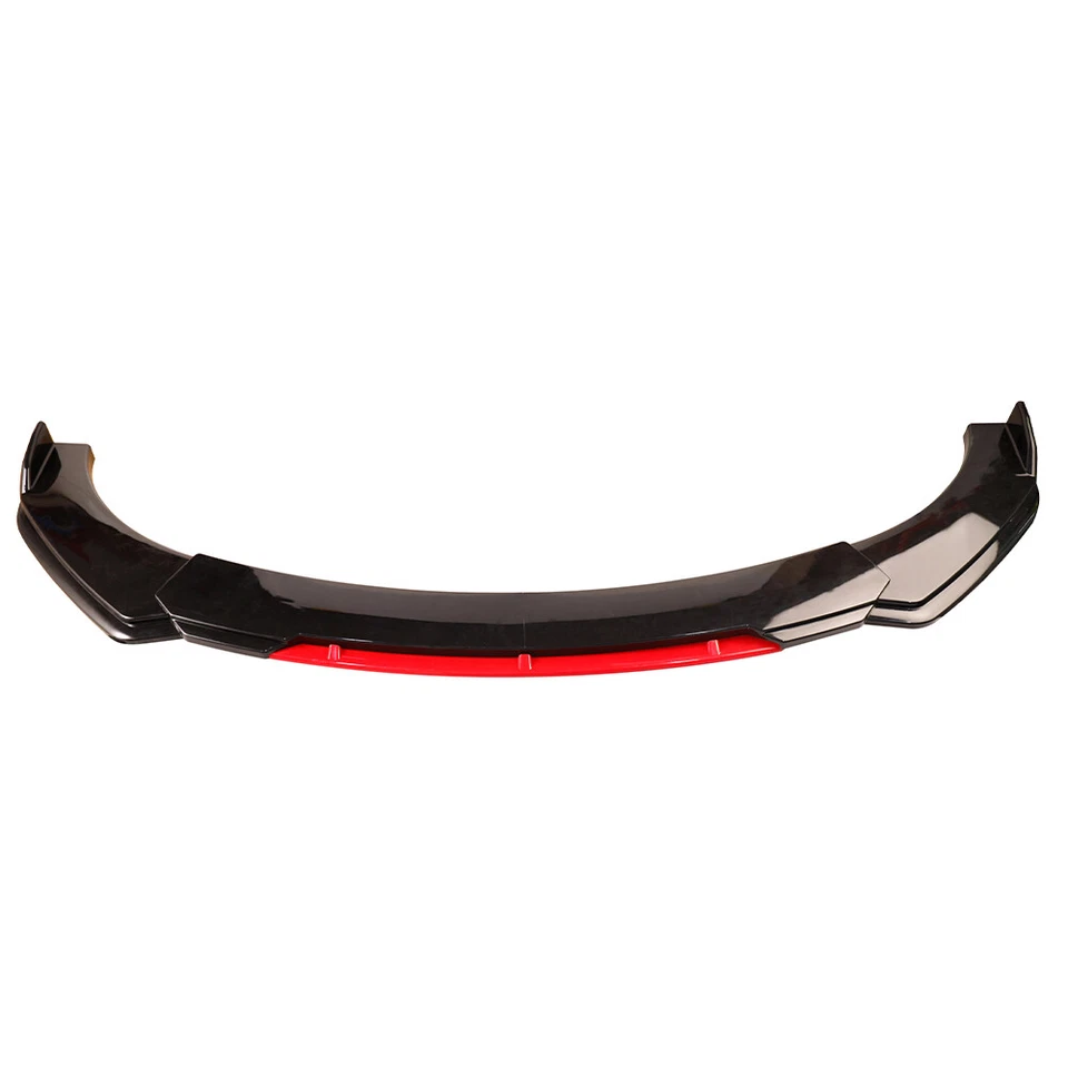 Difusor divisor alerón labial parachoques delantero negro rojo brillante para Toyota Camry Foto 3 de 4