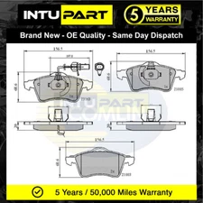 Fits VW Transporter 1995-2003 + Other Models Intupart Front Brake Pads Set