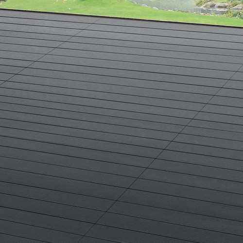 [neu.holz] Terrassendielen Komplettbausatz WPC Dielen Bausatz 36m² Dunkelgrau - Bild 1 von 7