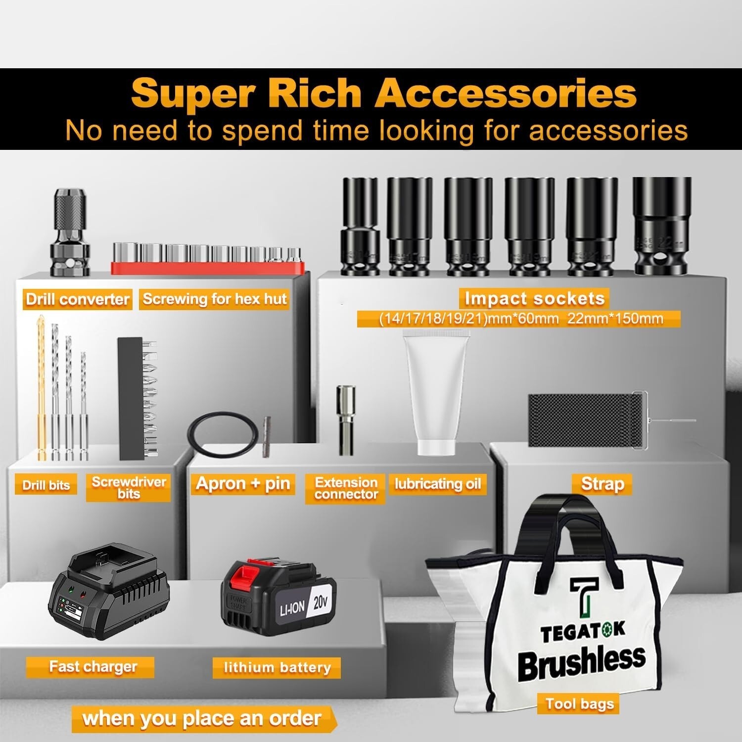 20V Pistola De Impacto 1/2 Inalambrica Con Bateria Herramientas Para Mecanica