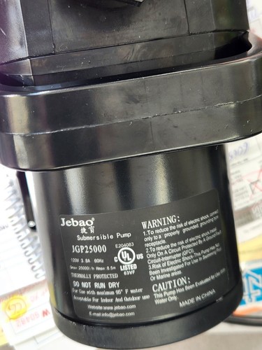 Jebao JGP25000 Submersible Heavy Duty Hybrid Drive Pond Waterfall Pump 6000 gph - Picture 1 of 1