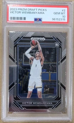 2023-24 Panini Prizm Draft Picks 2 Victor Wembanyama RC PSA 10 Gem Mint 