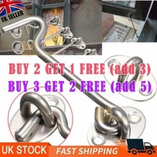 Stainless Steel Cabin Hook And Eye Latch Silent Lock Holder Shed Gate Door Catch