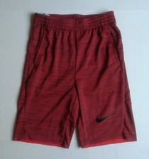 NWT NIKE BIG BOY'S UNIVERSITY RED OPEN HEM 8" BSKTBLL SHORTS SZ S & L 844317 657