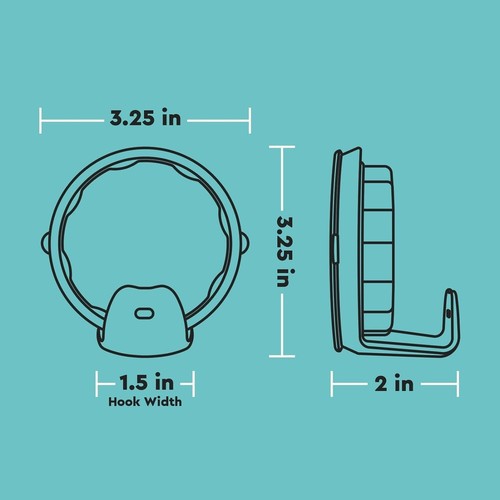 Versatile Wreath Hanger Hooks - 12 lbs Capacity for Indoor/Outdoor Use, 4-Pack - Picture 7 of 10