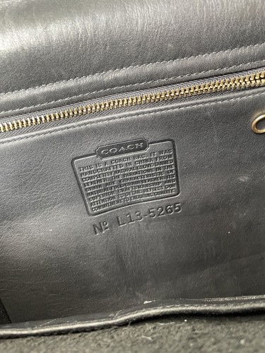 Borsa messenger vintage COACH in pelle nera Metropolitan - Foto 7 di 8