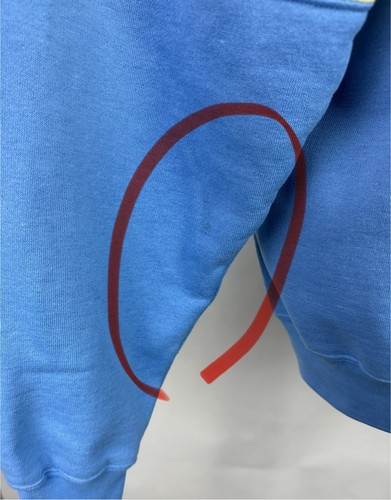 Vintage 90s VAN HEUSEN Rugby Sweatshirt L Polo Collar Blue Butter Yellow Stripe - Picture 10 of 16