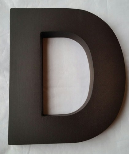 Massives Metall dunkelbraun eloxiert Buchstabe D - jeder Buchstabe, Größe & Farbe 6" x 3,75" - Bild 1 von 10