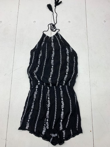 Forever 21 Damen-Krawatte schwarz weiß gestreift Größe Large
