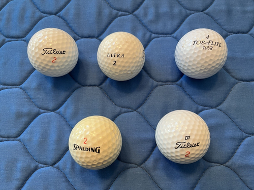 Set Of 5 Golf Balls with Logos - Picture 2 of 7