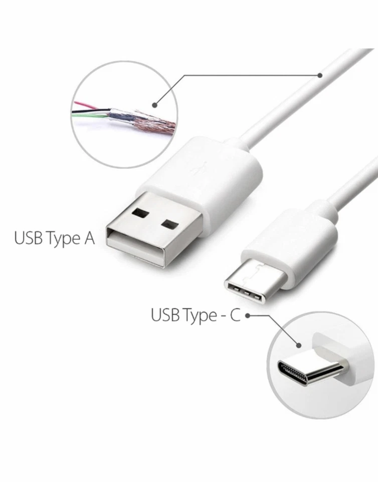 USB Type C Cable Fast Charger For Samsung Galaxy S9 S9+ S8 S8+ Note 8 Note 9 LG - Image 2 of 3
