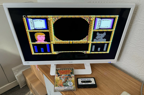 GO! Wizard Warz 1987 Commodore 64 Cassette - Working -👽👾Retro Gift Idea👾👽 - Zdjęcie 4 z 12