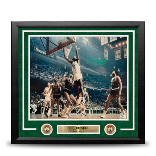 Bill Russell Rim Boston Celtics Autographed 16x20 Framed Basketball Photo JSA - Picture 1 of 2