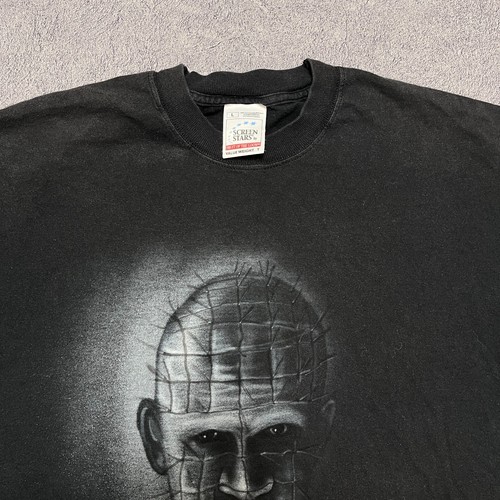 Vintage Hellraiser Shirt Large Black 90s Pinhead Screen Stars Horror Movie Promo - Imagen 5 de 17