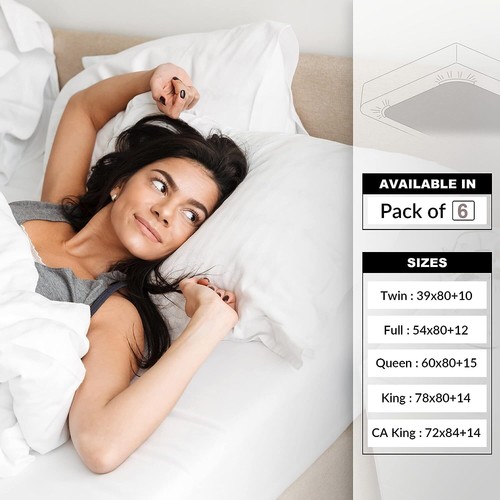 White Flat & Fitted Sheet, Pillowcase Bed Sheet for Home Bedding, & Hospital - Picture 12 of 49