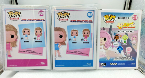 FUNKO POP x3 Steven Universe 211 Rose Quartz Romy Micheles High School 909 908 - Picture 8 of 10