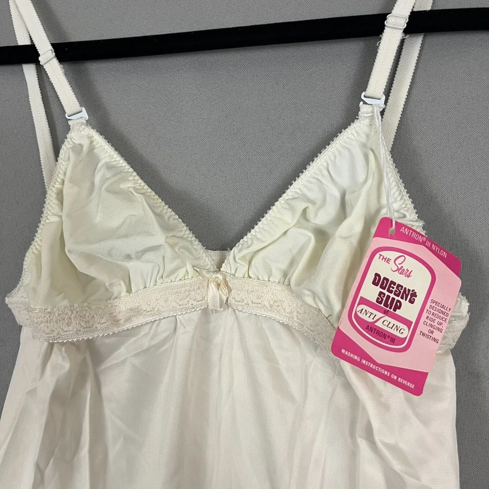 Maxi Slip Vintage The Sears Doesnt Slip Nylon Antiadherente Crema Talla 36 Sin Stock Foto 2 de 4