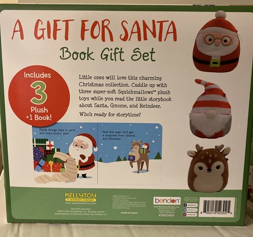Squishmallows 5” Gnome Dawn Deer Santa Claus Christmas Plush & Book Aldi Set - Picture 6 of 6