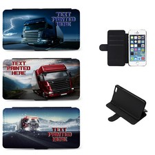 Personalised iPhone Case Flip Phone Cover Birthday Gift Truck Driver Dad Lorry