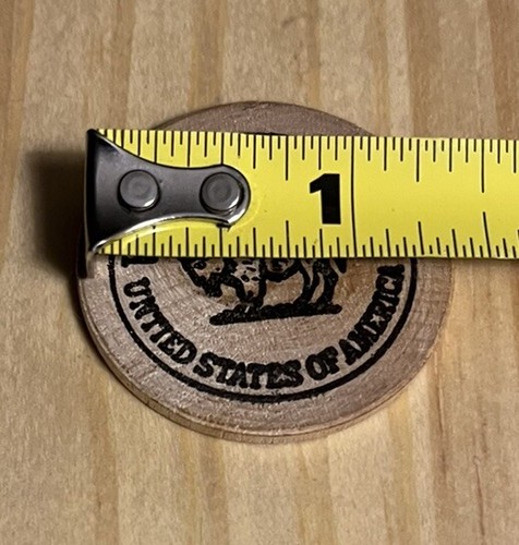 Vintage Wooden Nickel TOKEN 1.5 Inch Prospect Bi-Centenial Community gag gift - Picture 3 of 3