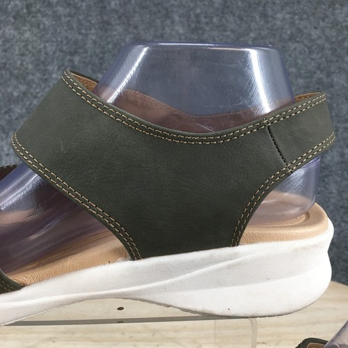 Croft & Barrow Sandals Womens 9.5 M Strappy Slingback Gray Faux Leather Open Toe - Picture 5 of 22