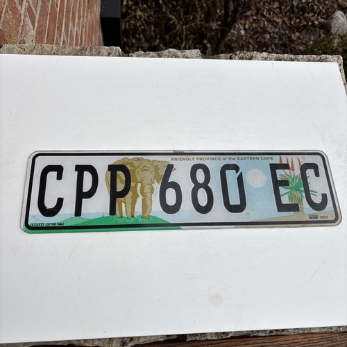 SOUTH AFRICA FRIENDLY PROVINCE EASTERN CAPE ELEPHANT CPP 680 EC LICENSE PLATE