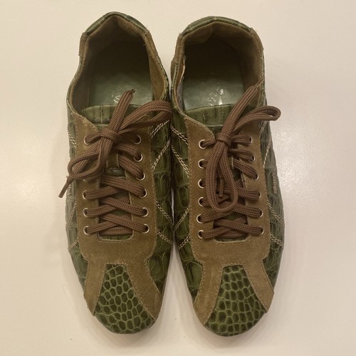 Zapato para conducir Salvatore FERRAGAMO de gamuza de cocodrilo 7 de colección - Imagen 1 de 8