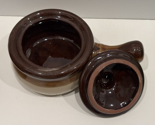 Set of 4 Soup Crocks with Handles Bowls with Lids French Onion Chili Taiwan VTG - Picture 6 of 15