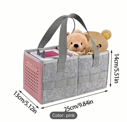 Étui de Transport Lecteur Audio Portable Sac de Rangement Organisateur pour Tonies Rose
