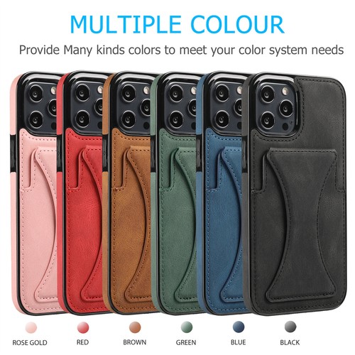 For iPhone 16 15 Pro Max 14 13 12 11 XS Magnetic Leather Wallet Card Stand Case - Picture 8 of 15