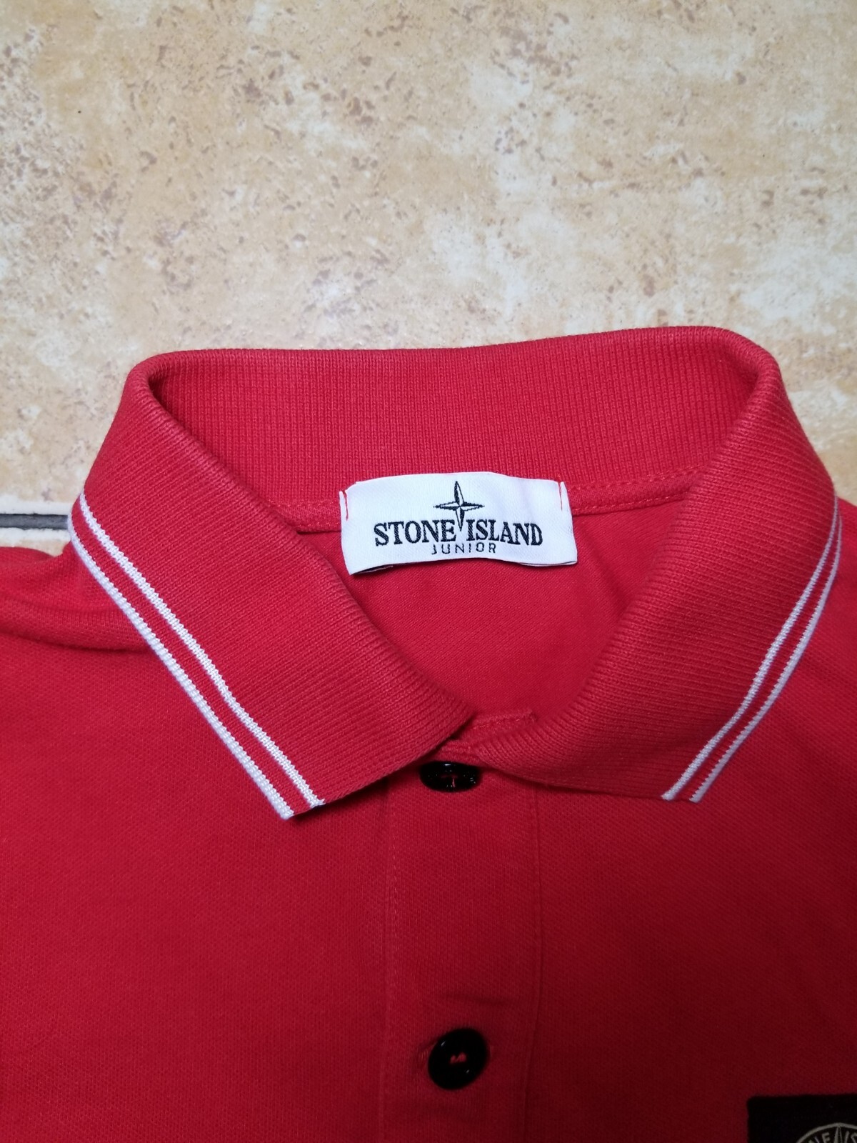 Stone Island Junior Patch Program Red Polo Button… - image 6